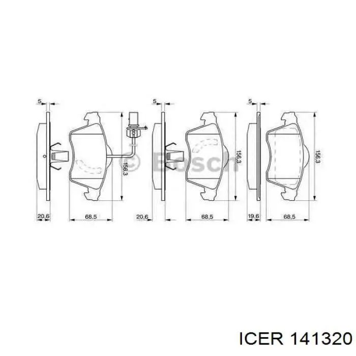 141320 Icer Колодки передние