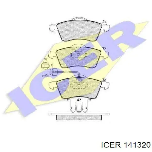 141320 Icer Колодки передние
