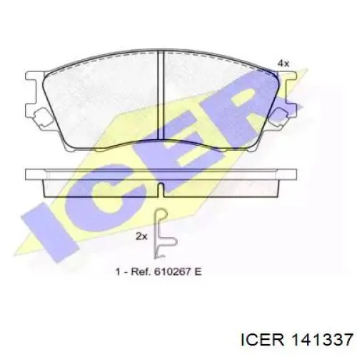 Передние тормозные колодки 141337 Icer