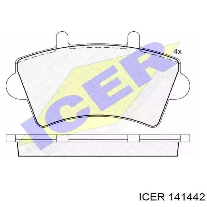 Передние тормозные колодки 141442 Icer