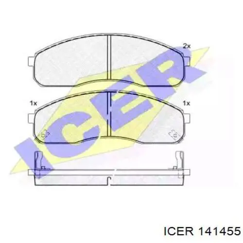 Передние тормозные колодки 141455 Icer