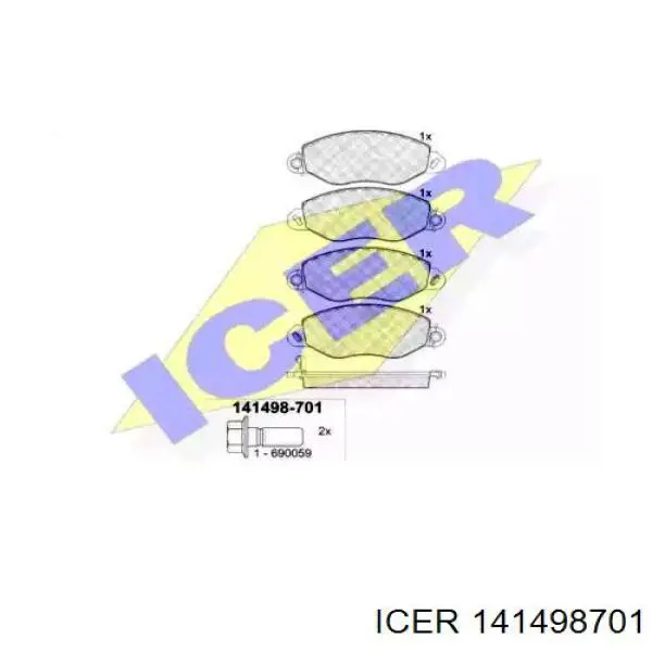 Тормозные колодки Icer 141498701