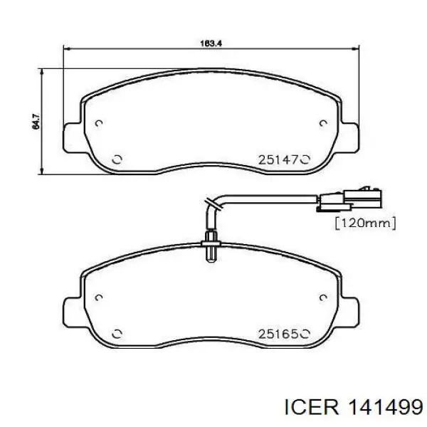 Купить 141499 Icer Колодки тормозные