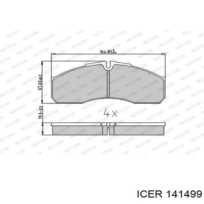 Колодки Icer 141499 цена, от 36.38 USD