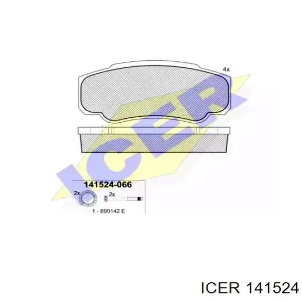 Задние тормозные колодки 141524 Icer