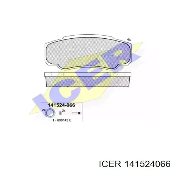 Задние тормозные колодки 141524066 Icer