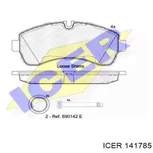 Купить 141785 Icer Колодки тормозные