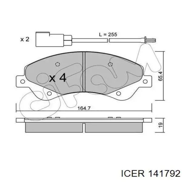 Купить 141792 Icer Колодки тормозные