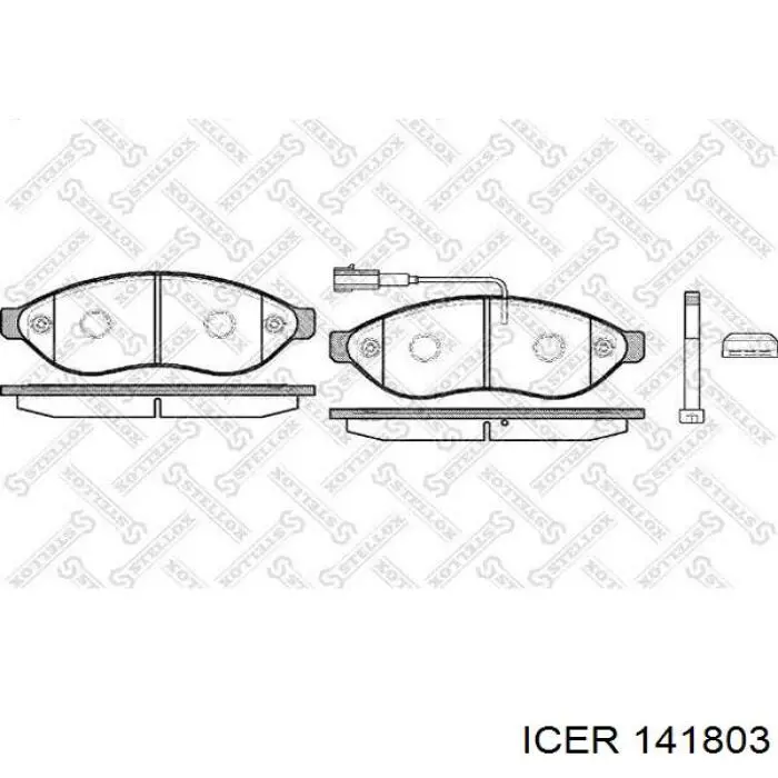 Купить 141803 Icer Колодки тормозные