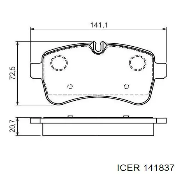 Купить 141837 Icer Колодки тормозные задние, дисковые