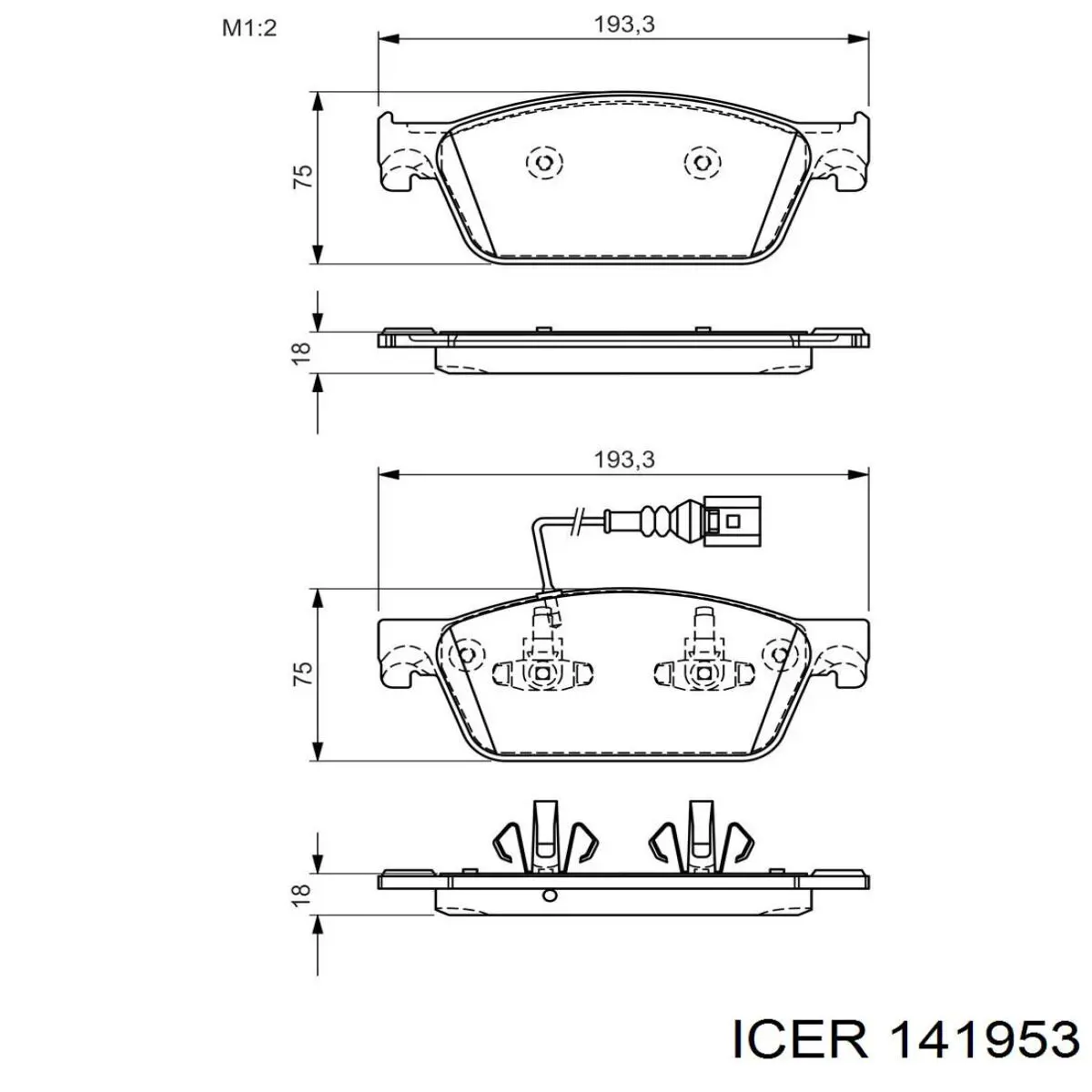 Тормозные колодки Icer 141953