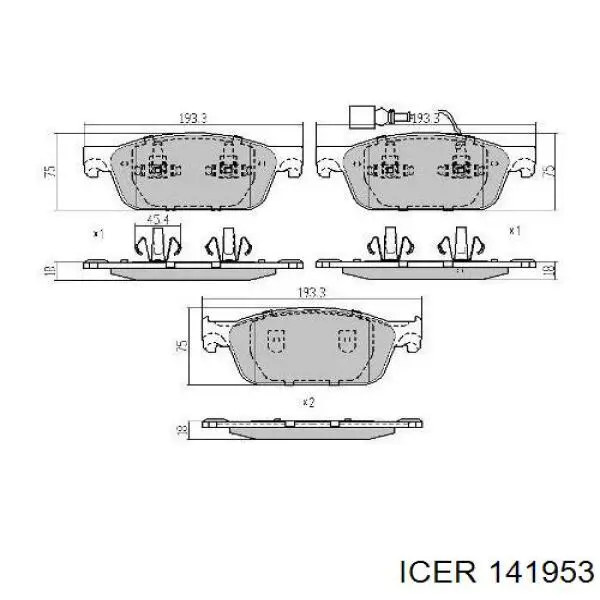 Колодки Icer 141953 цена, от 46.96 USD