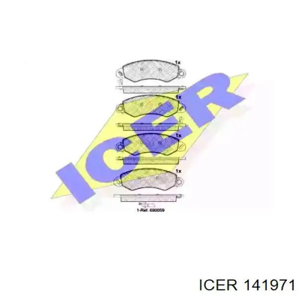 Передние тормозные колодки 141971 Icer