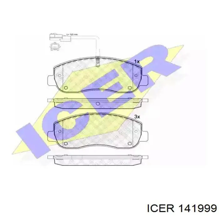 Передние тормозные колодки 141999 Icer