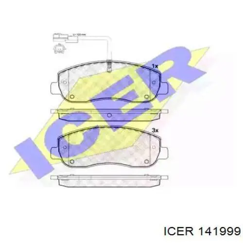 Купить 141999 Icer Колодки тормозные