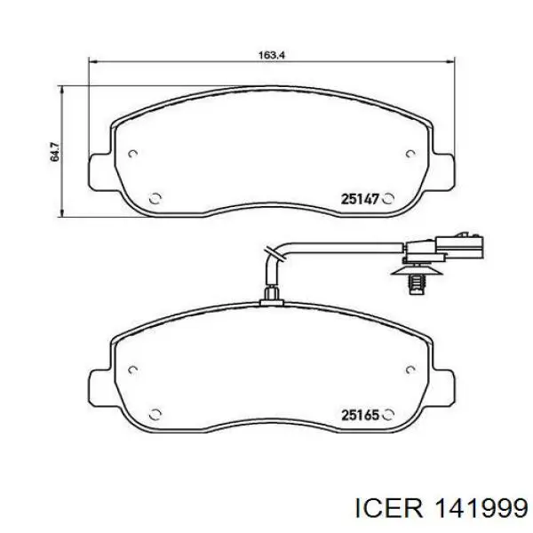 141999 Icer Колодки передние