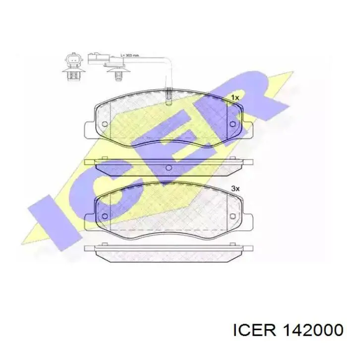 Задние тормозные колодки 142000 Icer