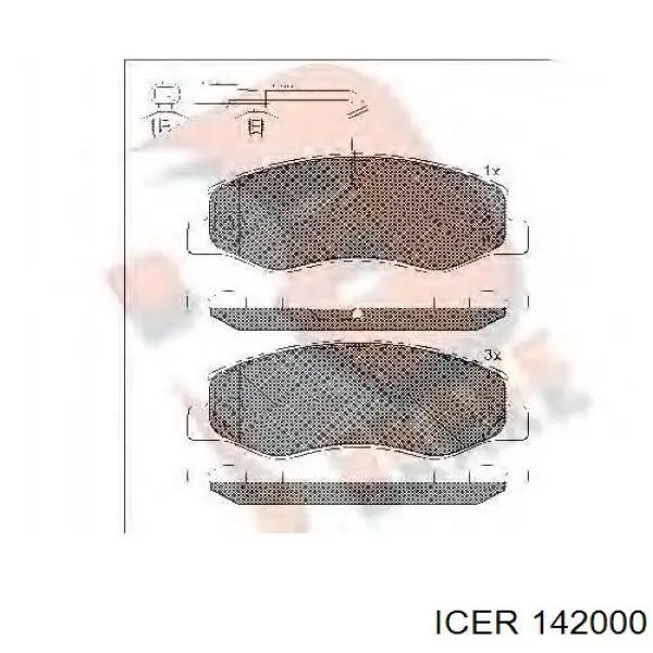 Колодки дисковые  Icer 142000 цена, от 31.97 USD