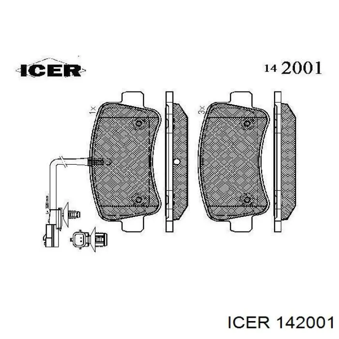 Задние тормозные колодки 142001 Icer