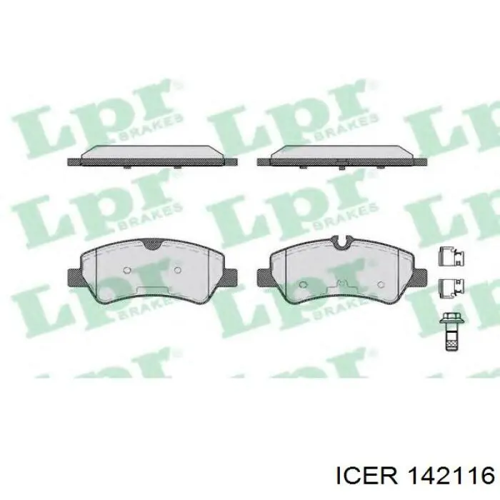 Купить 142116 Icer Колодки тормозные задние, дисковые