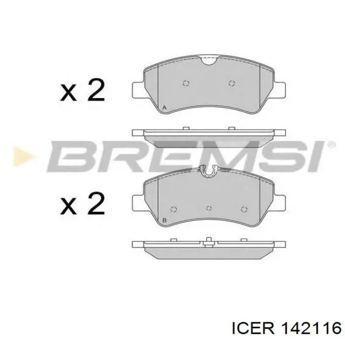 Колодки дисковые  Icer 142116 цена, от 25.34 USD