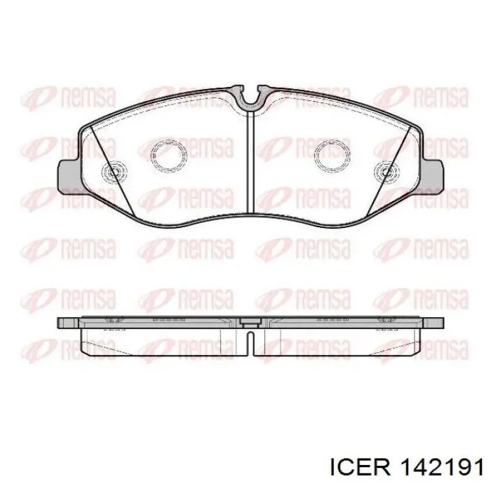 Передние тормозные колодки 142191 Icer