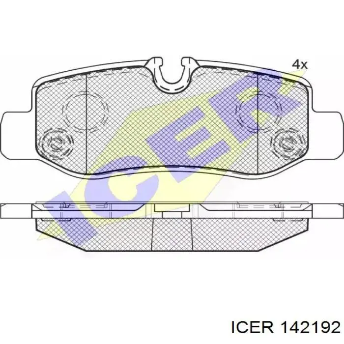 Задние тормозные колодки 142192 Icer