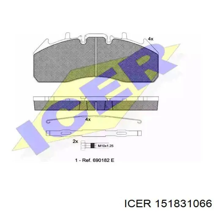 Передние тормозные колодки 151831066 Icer