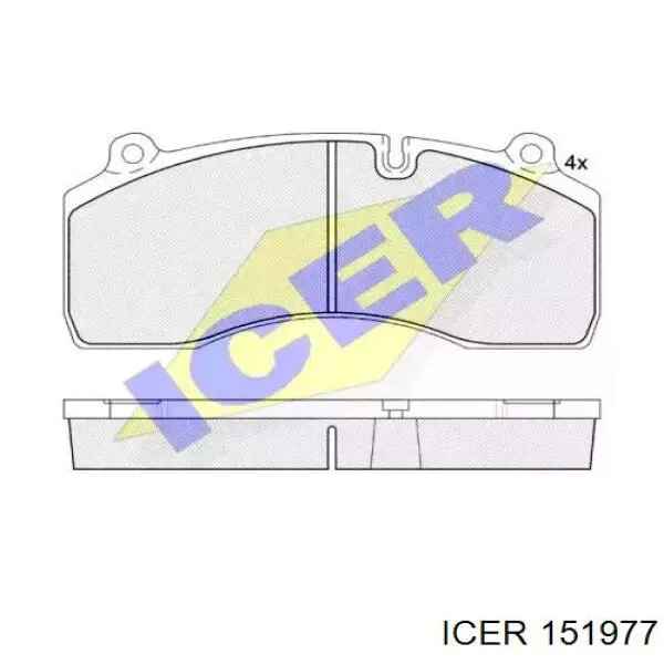 Передние тормозные колодки 151977 Icer