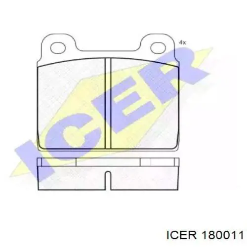 Передние тормозные колодки 180011 Icer