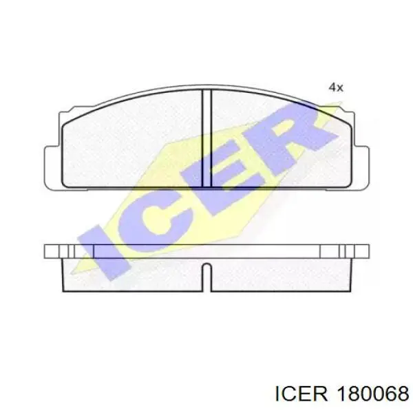 Передние тормозные колодки 180068 Icer