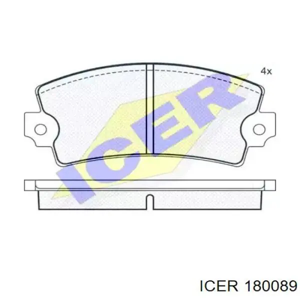 Передние тормозные колодки 180089 Icer