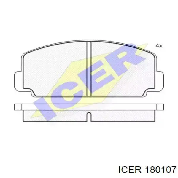 Передние тормозные колодки 180107 Icer