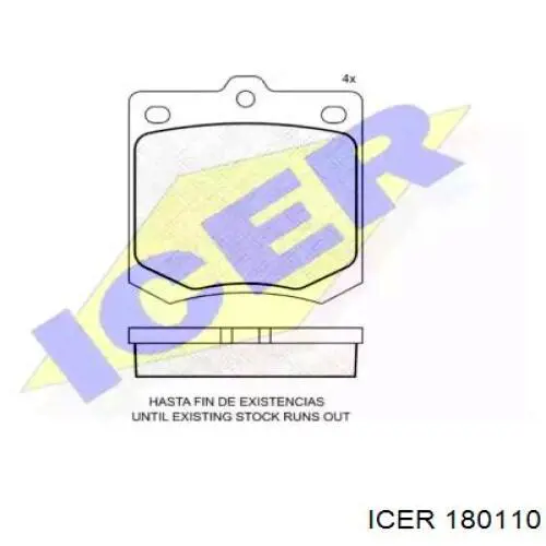 Передние тормозные колодки 180110 Icer