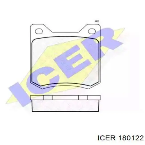 Передние тормозные колодки 180122 Icer