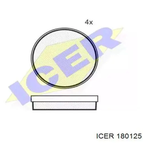 Задние тормозные колодки 180125 Icer