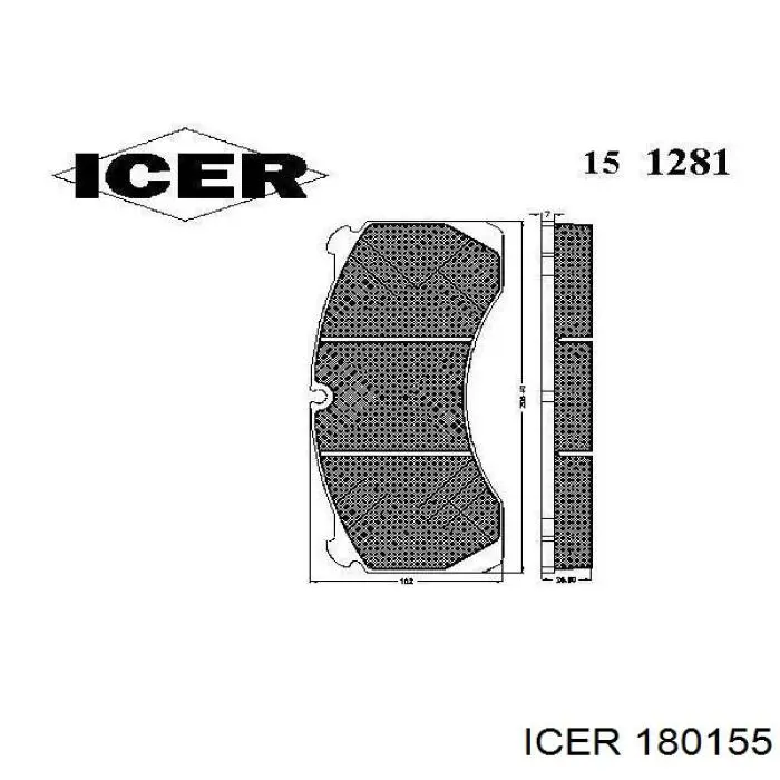Купить 180155 Icer Колодки тормозные