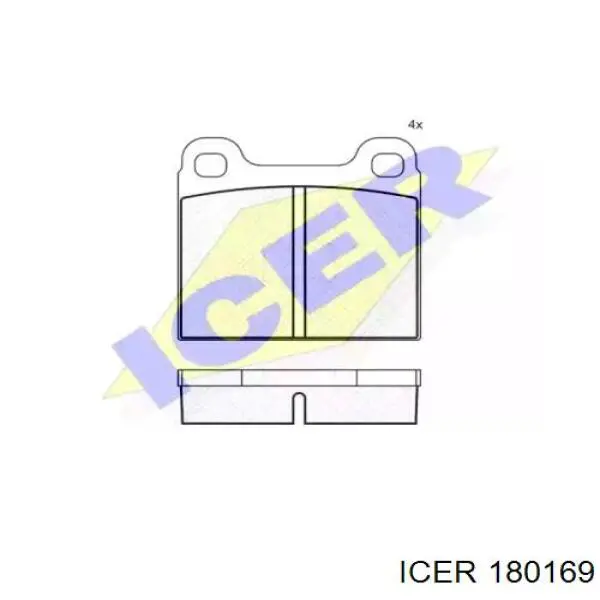 180169 Icer колодки тормозные передние дисковые