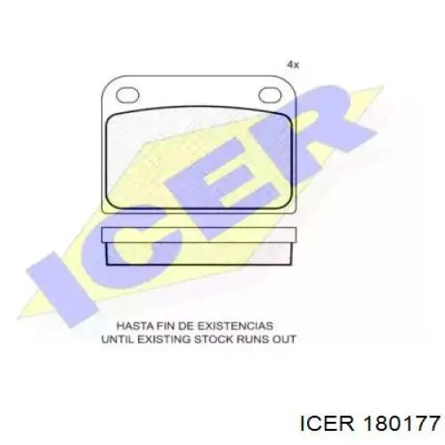 Задние тормозные колодки 180177 Icer