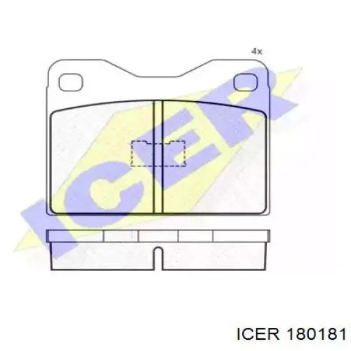 Передние тормозные колодки 180181 Icer