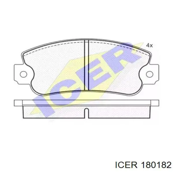 Передние тормозные колодки 180182 Icer