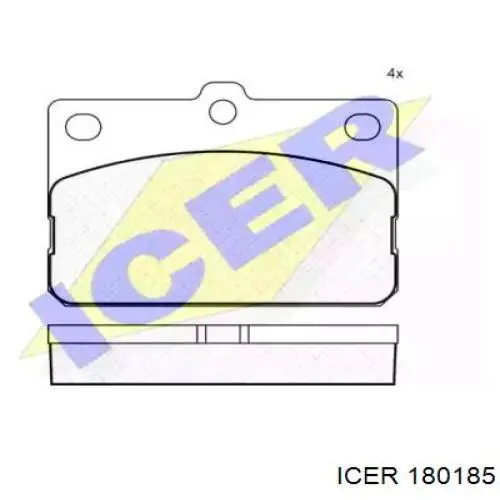 Передние тормозные колодки 180185 Icer