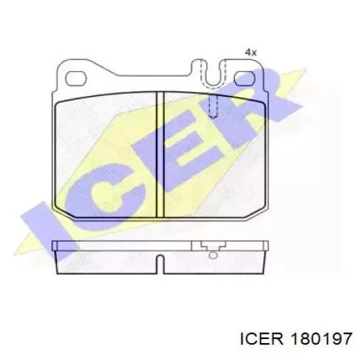 Передние тормозные колодки 180197 Icer