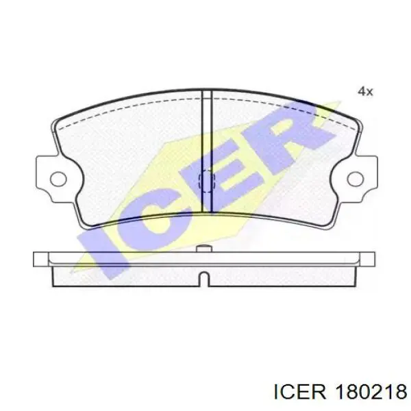 Задние тормозные колодки 180218 Icer