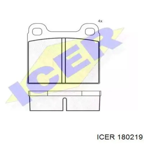 Передние тормозные колодки 180219 Icer