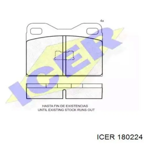 Передние тормозные колодки 180224 Icer