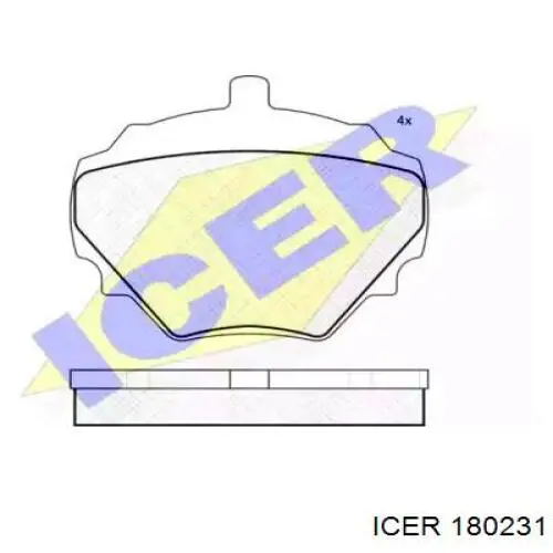 Задние тормозные колодки 180231 Icer