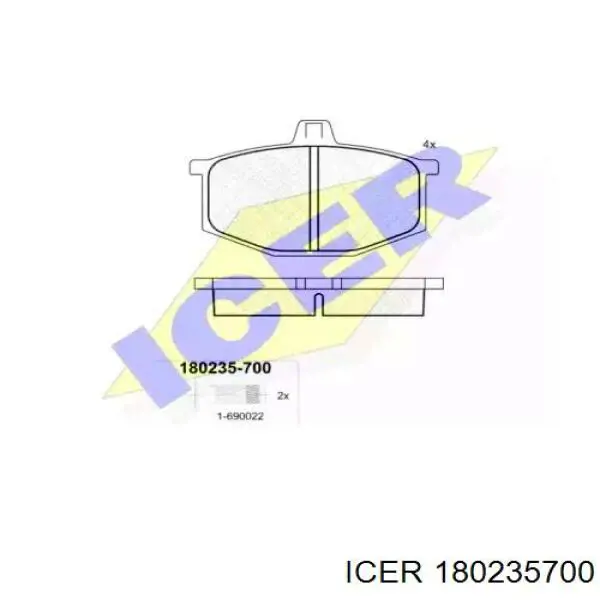 Передние тормозные колодки 180235700 Icer