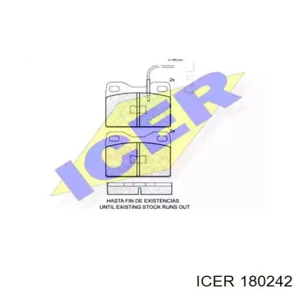 Передние тормозные колодки 180242 Icer