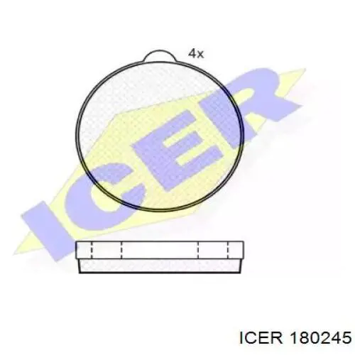 Задние тормозные колодки 180245 Icer